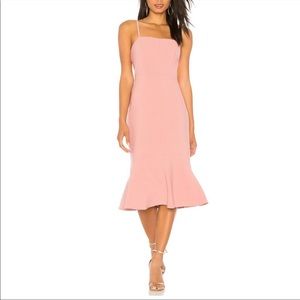 NWT Finders Keepers Revolve Continuum Midi Dress Dusty Pink XXS